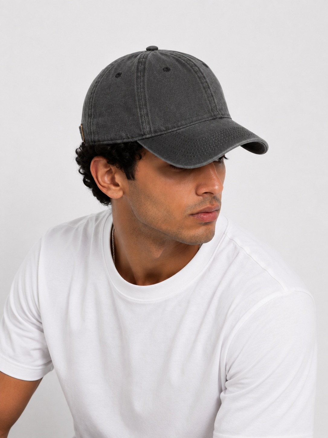 Black Washed Cap