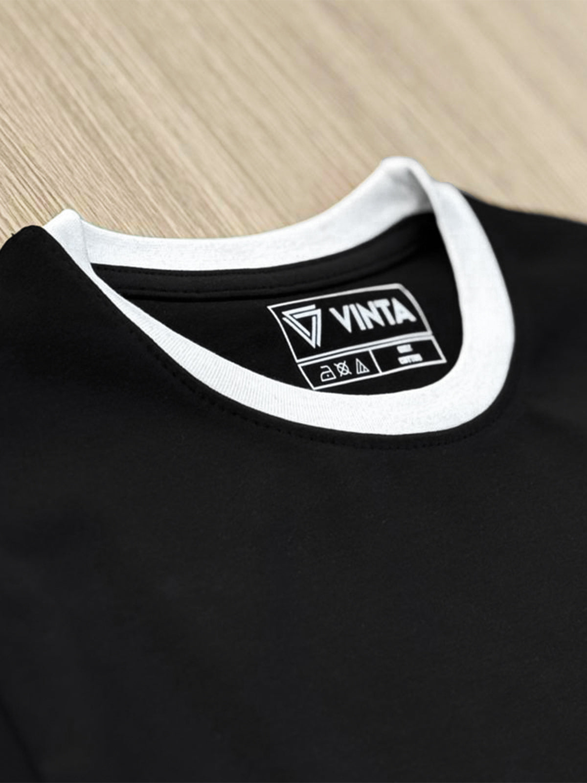 Ringer Tee Black x White