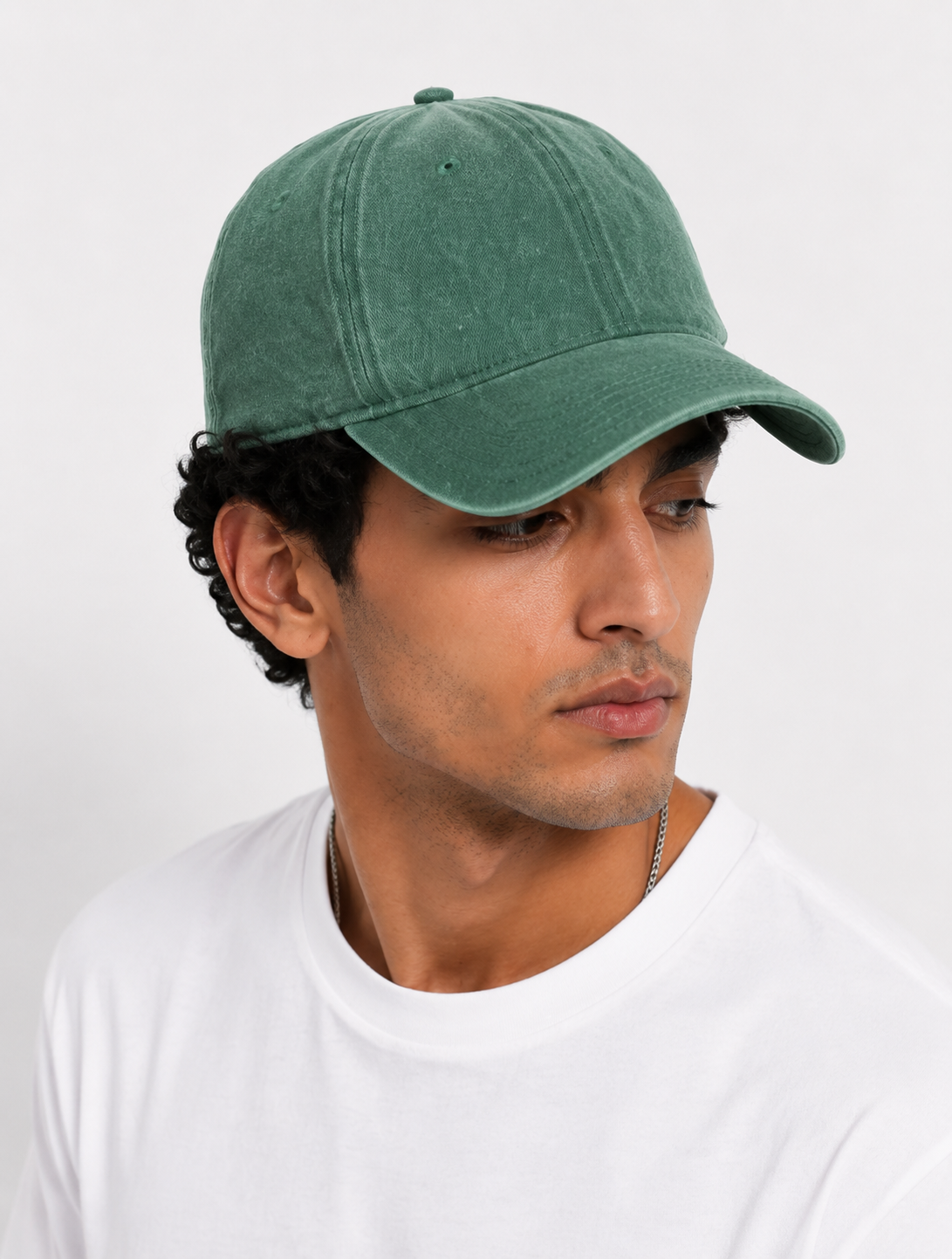 Green Washed Cap