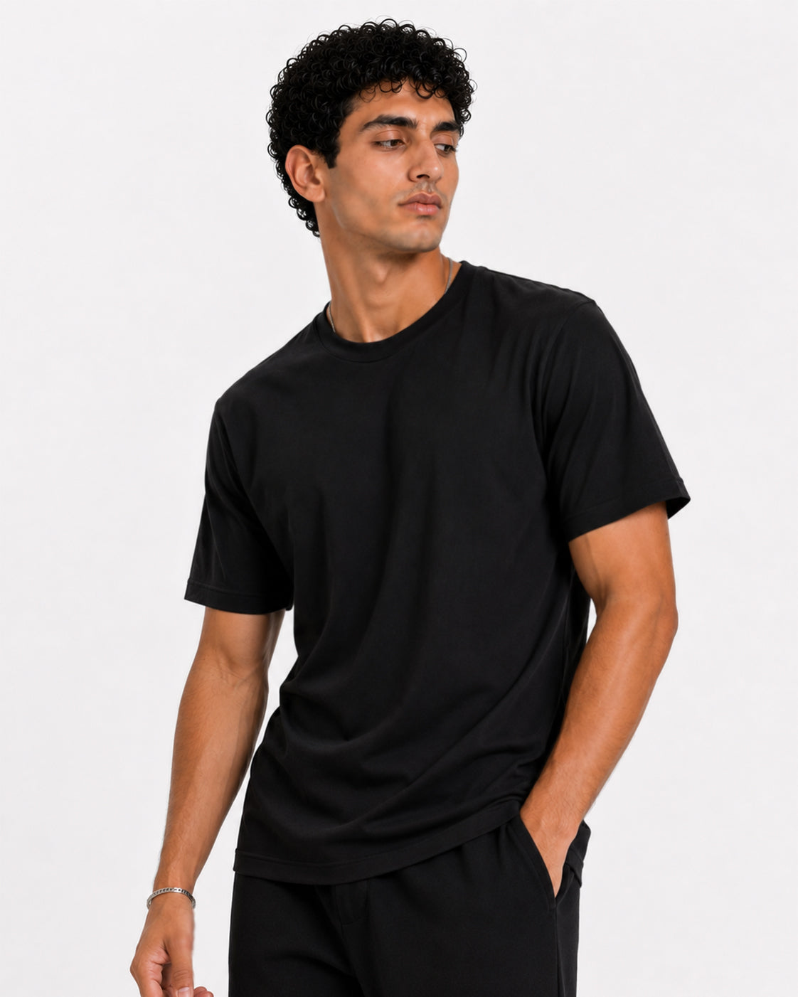 Ringer Tee Black