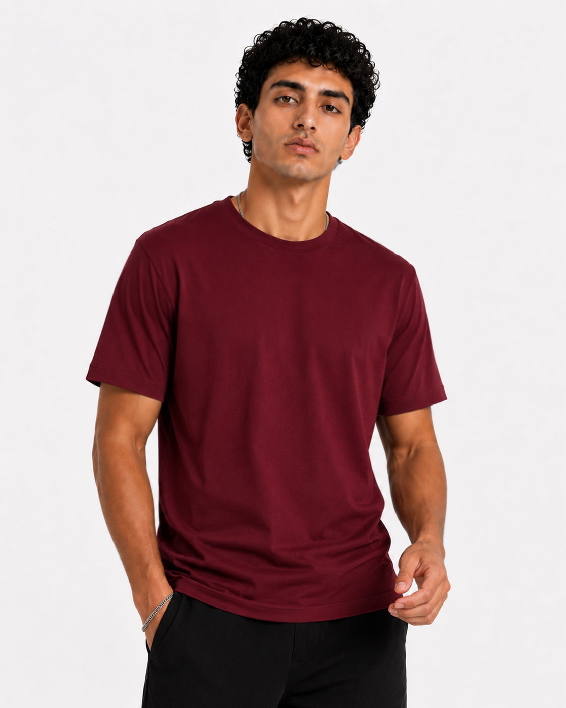 Ringer Tee Burgundy
